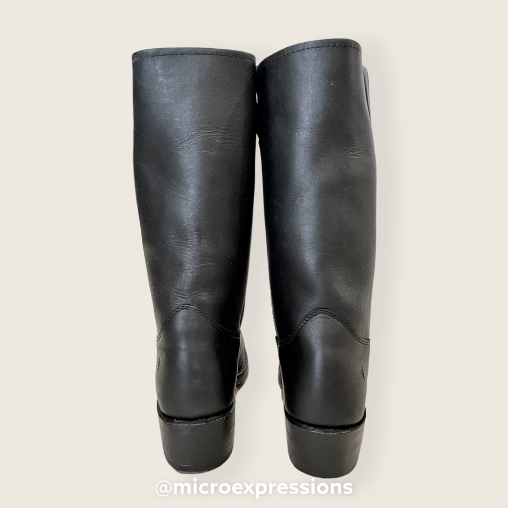 Frye Campus Cavalry 12L Black Real Leather Vintage Tall Knee High Comfy Boot - Picture 12 of 16
